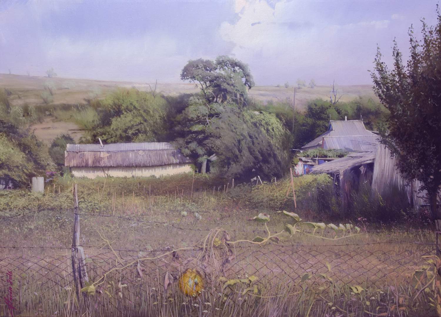 Vedere din satul Ghioltosu, r-ul Cantemir, 2016, ulei pe pânză, 520x720 mm